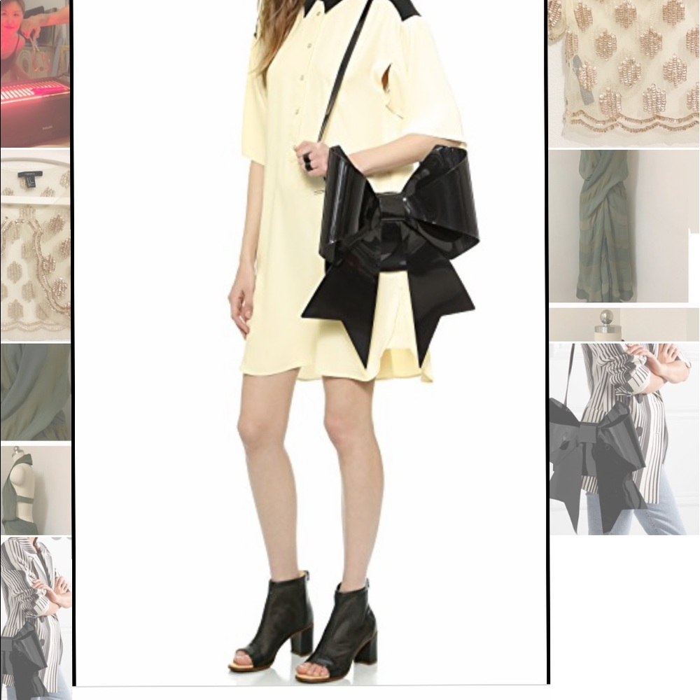 MM6 Maison Martin Margiela bow vinyl shoulder bag